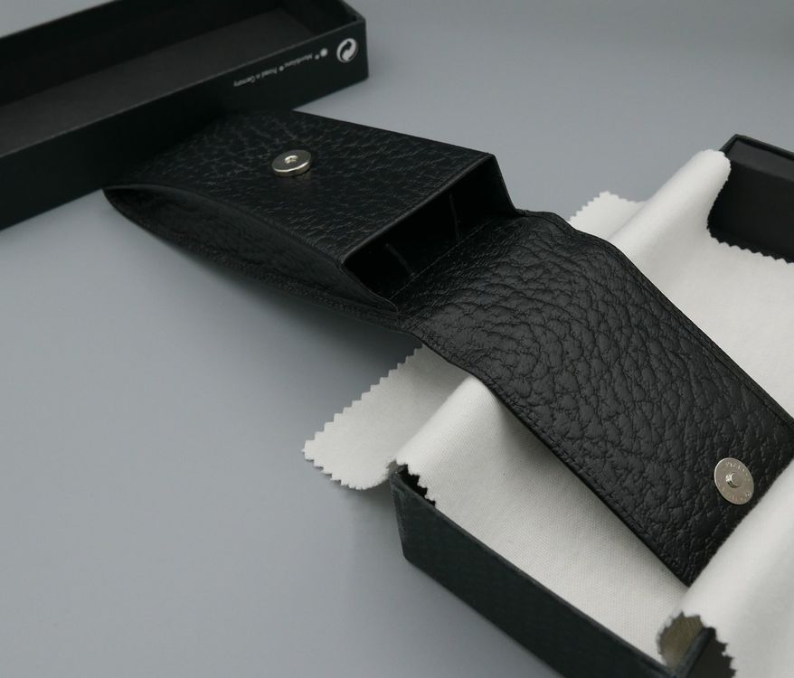 Étui Zippé VISCONTI Pour 6 Stylos - Cuir Noir, Prestige, Occasion En Très Bon état