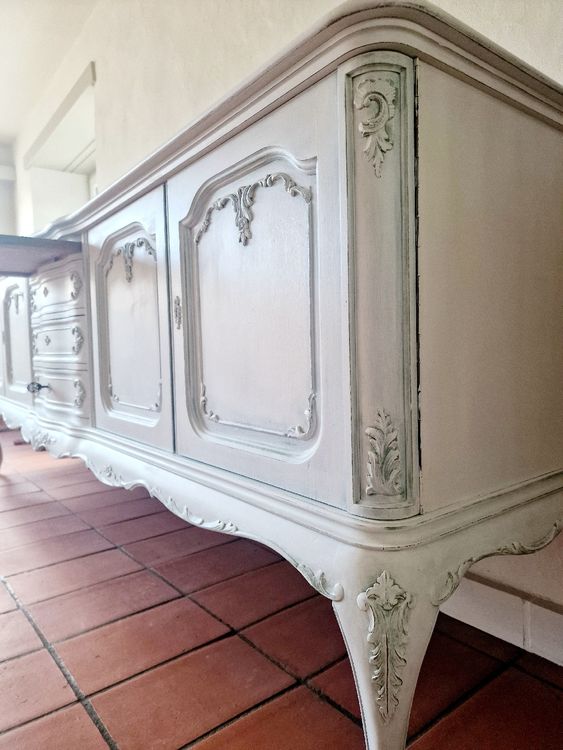 Credenze: Shabby Chic Kommode Sideboard Anrichte Landhaus Stil weiss – Usato da Ramsen venduto da fri_j878 4