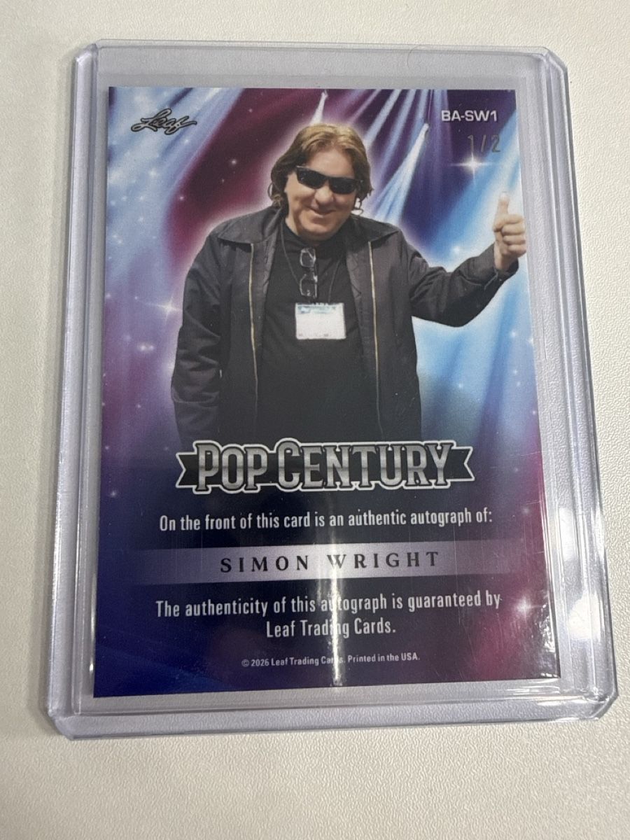 Carte collezionabili: Leaf Pop Century 2026 Simon Wright Auto 1/2 – Nuovo e nell'imballaggio originale da Küttigen venduto da Donart10 1