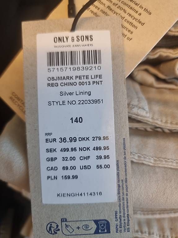 Only Pantaloni: Chino Hose beige Zustand Neu!!!!! – Nuovo e nell'imballaggio originale da Gunzwil venduto da daryl090496 2