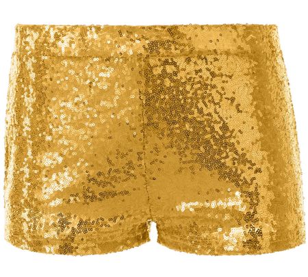 neue Pailletten-Shorts gold, Grösse L