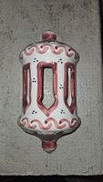 Keramik Wandlampe Handbemalt