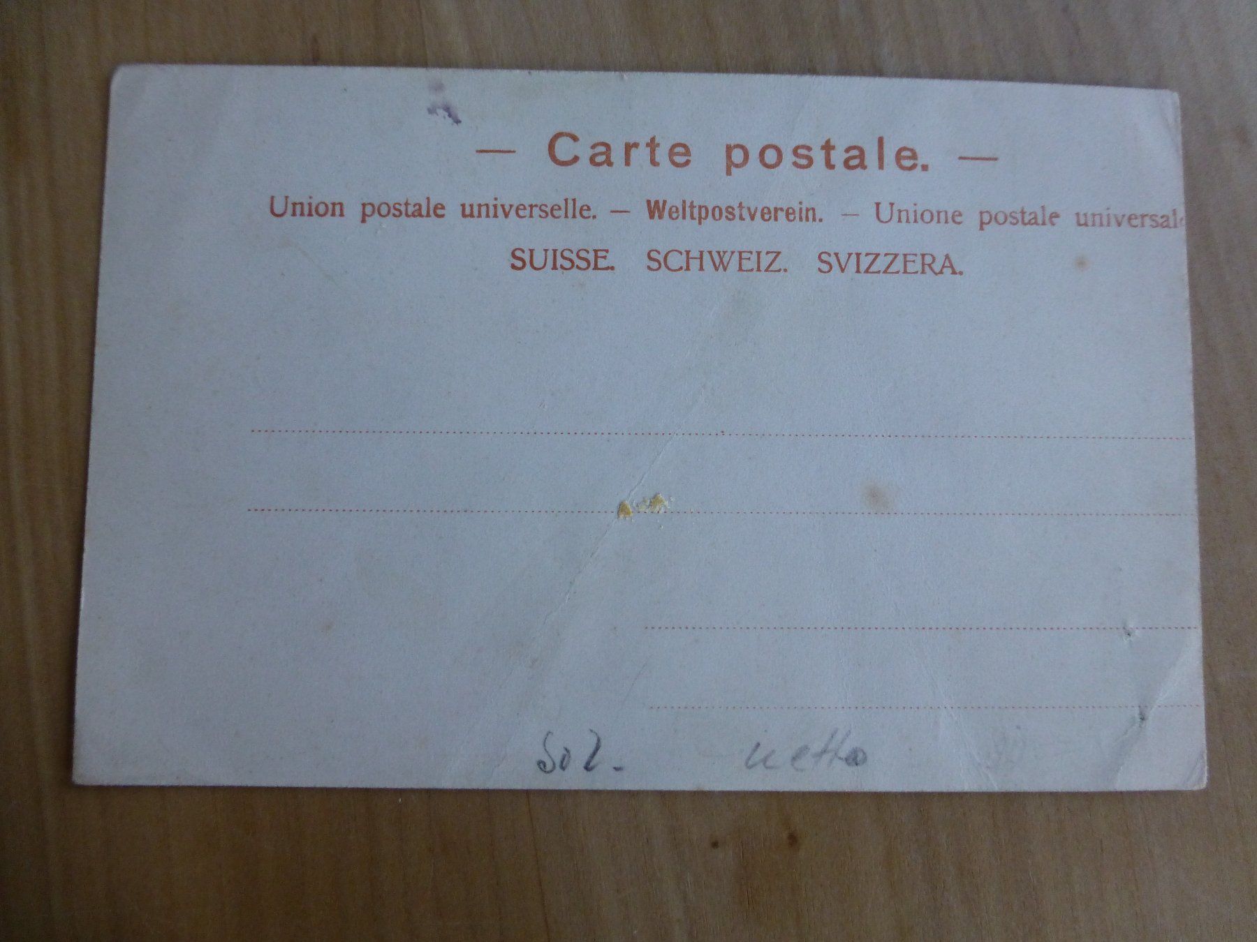 Cartoline postali: Bettlach, Ansichtskarte mit Rest & Handlung Ph. Marti-Hugi – Usato da Bettlach venduto da 1saurer 1