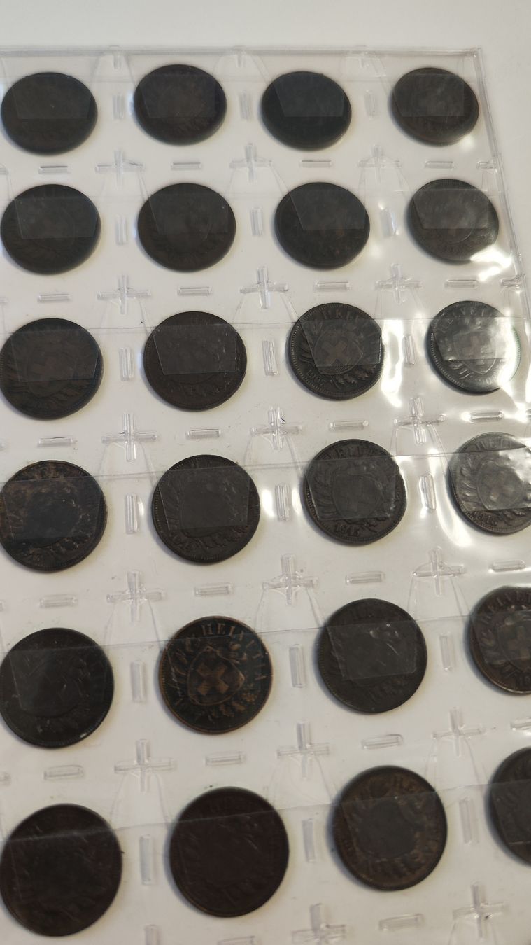 Tutti le monete: 2 Rappen Sammlung 1850-1946 OHNE 1896 – Usato da Zürich venduto da turbopuz 3