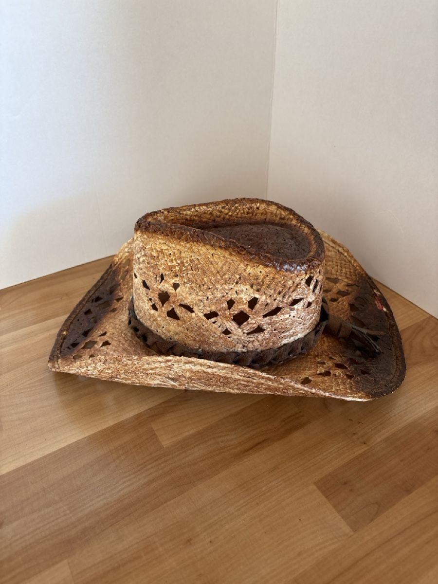 Copricapi, berretti & cappellini: Cowboy Strohhut von Stars & Stripes Gr. S – Nuovo (secondo la descrizione) da Rümlang venduto da euqinom16 3