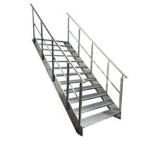 Stahltreppe 12 Stufen+Geländer 120x228cm