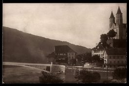 AK Aarburg, Ortsansicht mit Brücke und Kirche
