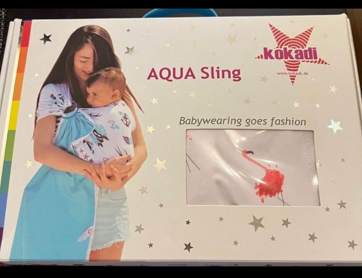 Marsupi portabebè: Kokadi Sling Aqua Flamingo – Nuovo e nell'imballaggio originale da Arboldswil venduto da Debi1237 1
