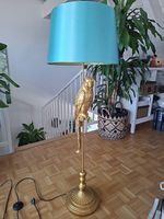 Stehlampe Papagei Gold/Türkis  Designerstück zu verkaufen