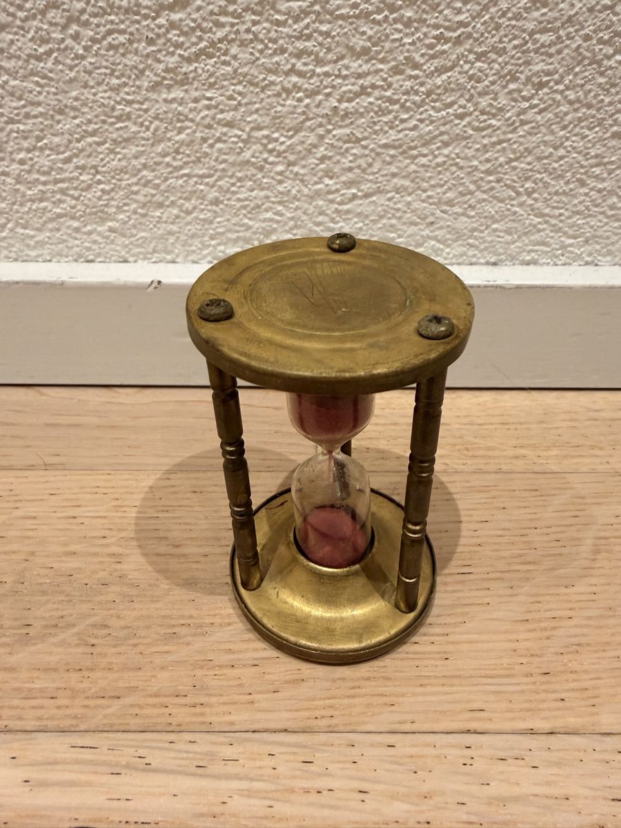 Orologi: Antike Sanduhr aus Messing mit rotem Sand – Usato da Rorschach venduto da nan_8rts 1