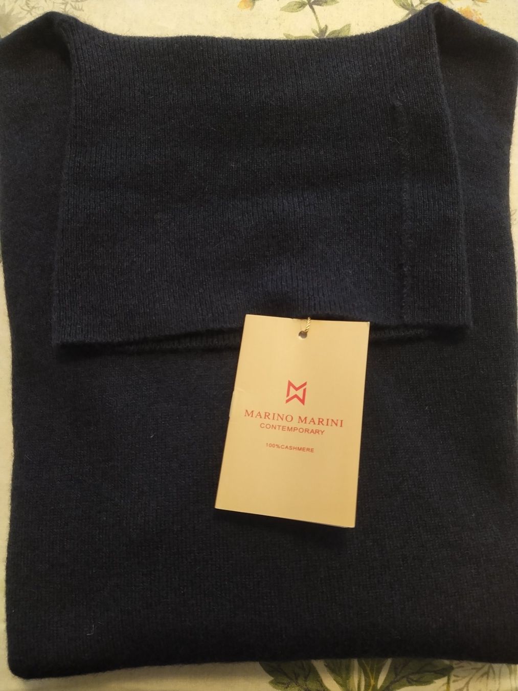 Maglioni & Felpe: Pullover cashmere 100% collo alto BLU SCURO taglia L – Nuovo e nell'imballaggio originale da Figino venduto da Palotta 5