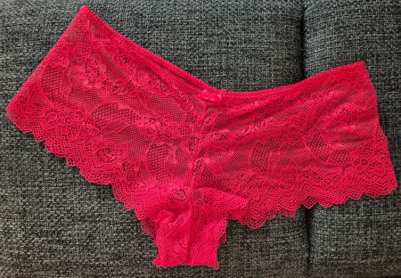 Spitzen Unterwäsche: Slip / Panties in Rot, Gr. S