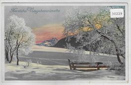 Herzliche Neujahrswünsche - Litho