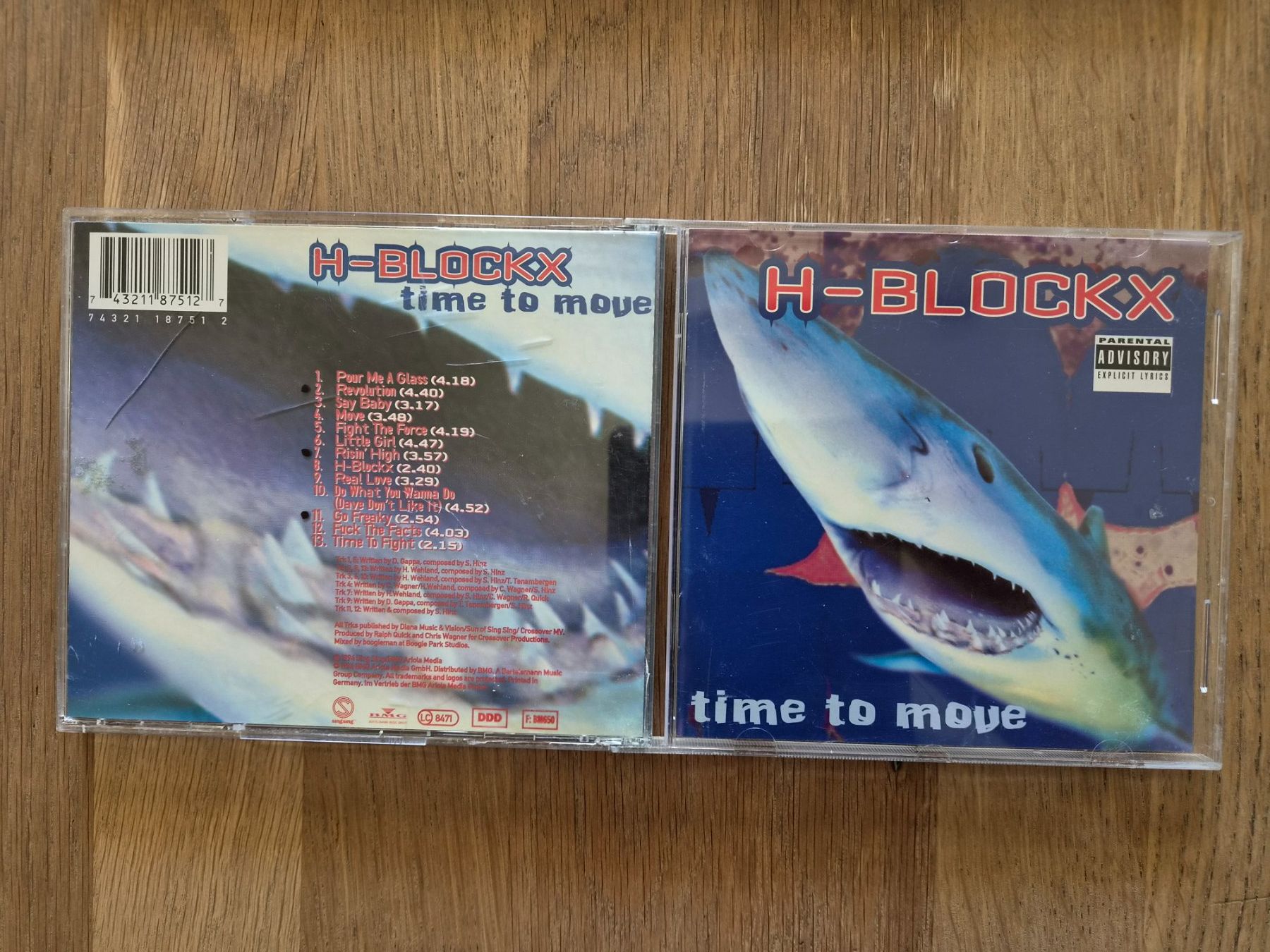 CD: CD H-Blockx - Time To Move, 1994 – Usato da Nebikon venduto da Harley-Davidson01