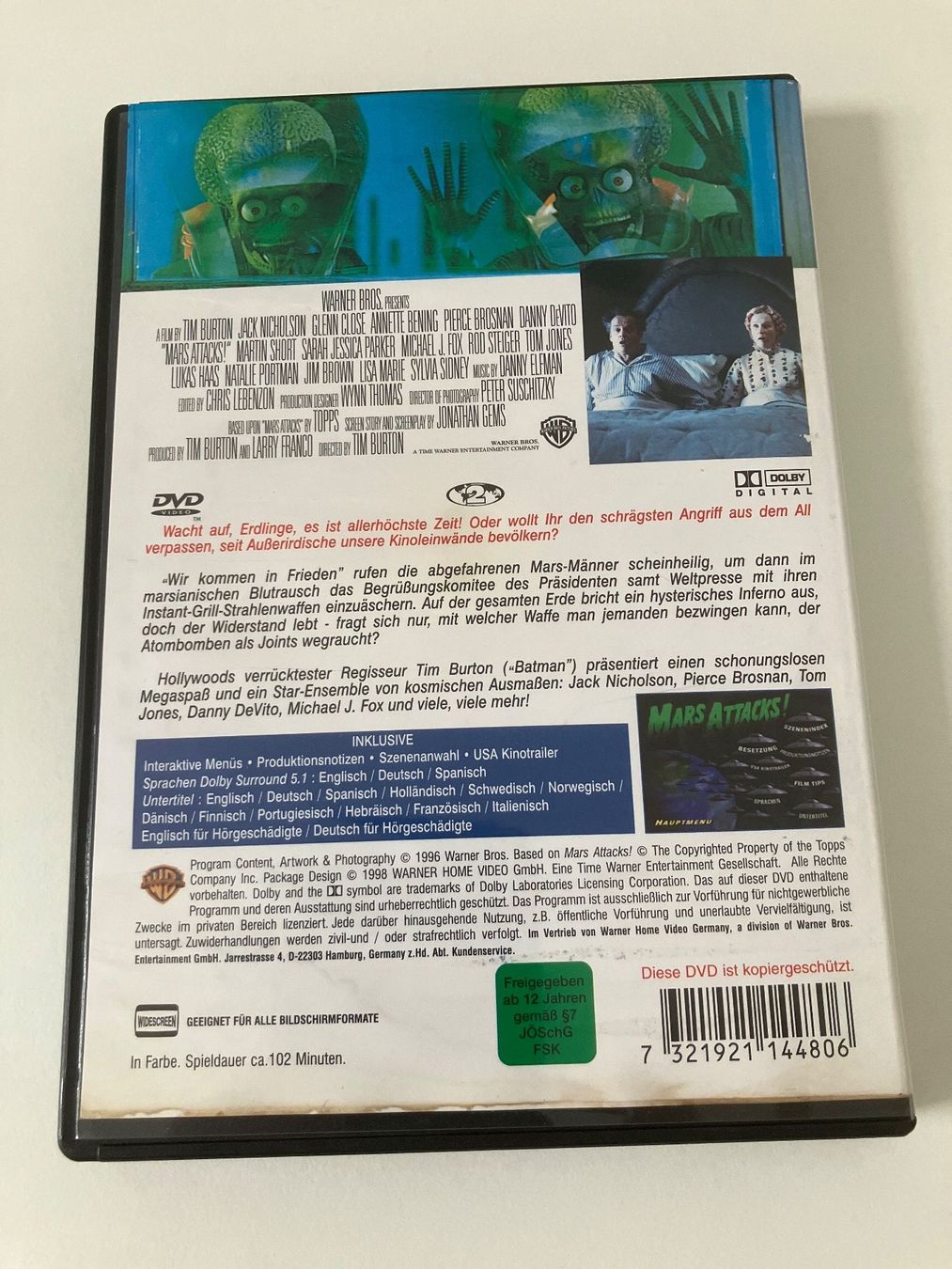 Tutti i DVDs: Mars Attacks! (DVD) - Nicholson, Close, Benning, Brosnan – Usato da Arbon venduto da HelFer01 1