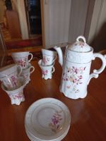 Kaffeeservice Porzellan mit Blumenmuster gebraucht