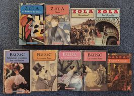 Collection de romans classiques Zola et Balzac