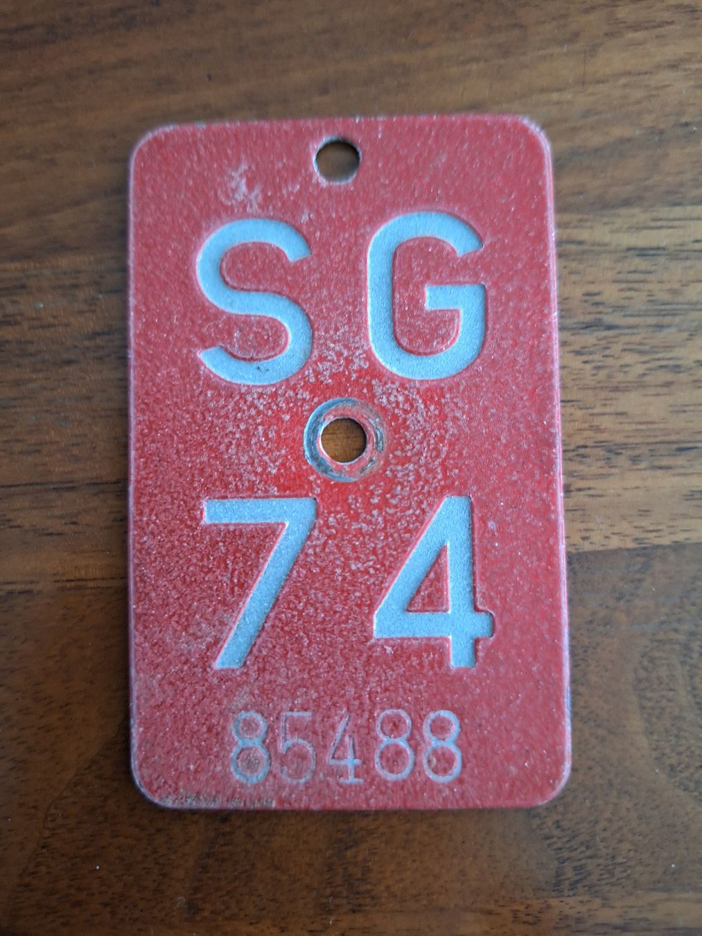 Insegne: Velonummer SG 74 – Usato da Goldach venduto da Pw1427