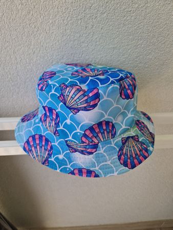 Bucket Hat Fischerhut Strandhut Muschelprint One Size