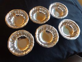 * 6 COUPE A GLACE AU APPERO EN ARGENT 800 MILANO COMME NEUF
