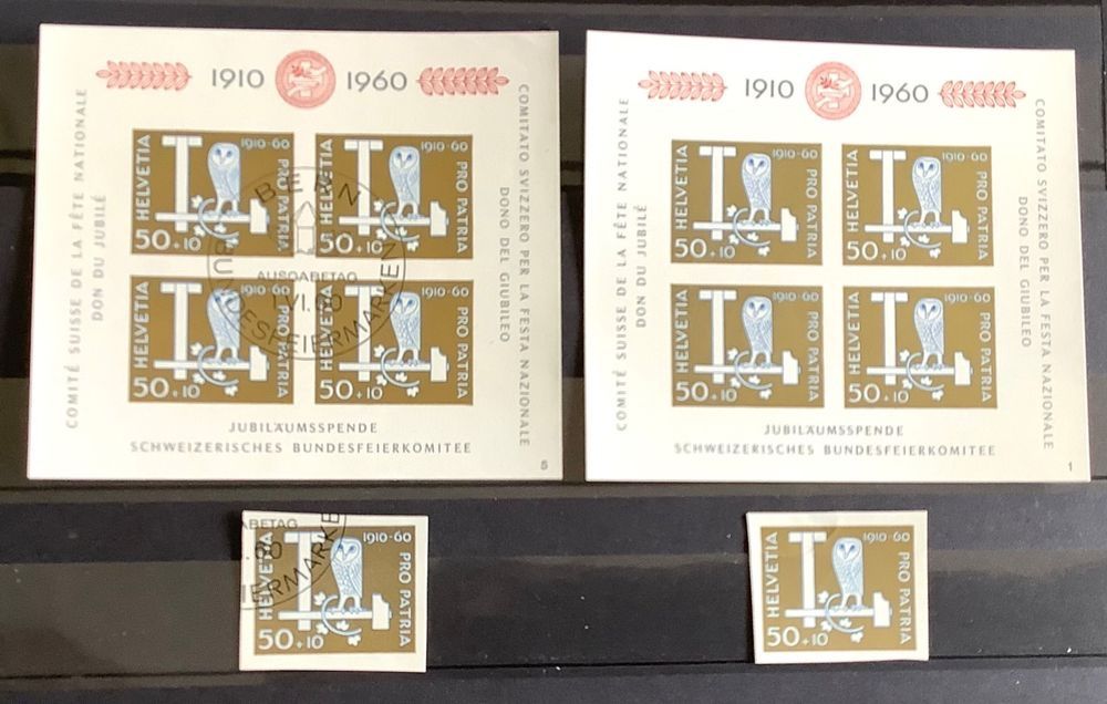 Tutti i francobolli: 1960 Pro Patria Block - ET + Postfrisch + Einzel ** + ET – Nuovo (secondo la descrizione) da Liestal venduto da Skunk02
