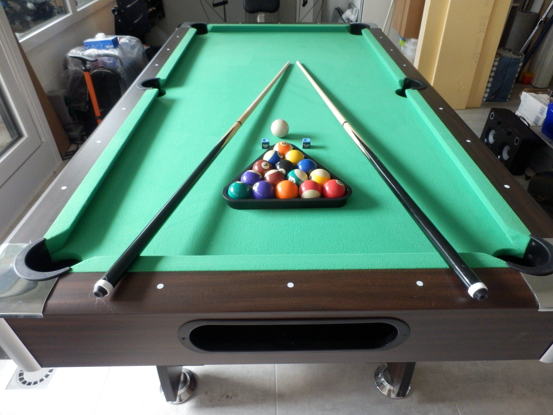 Tables de billard: `Table de billard KBL de 7 pouces comme neuf tapis vert – D'occasion à Apples par Photec18