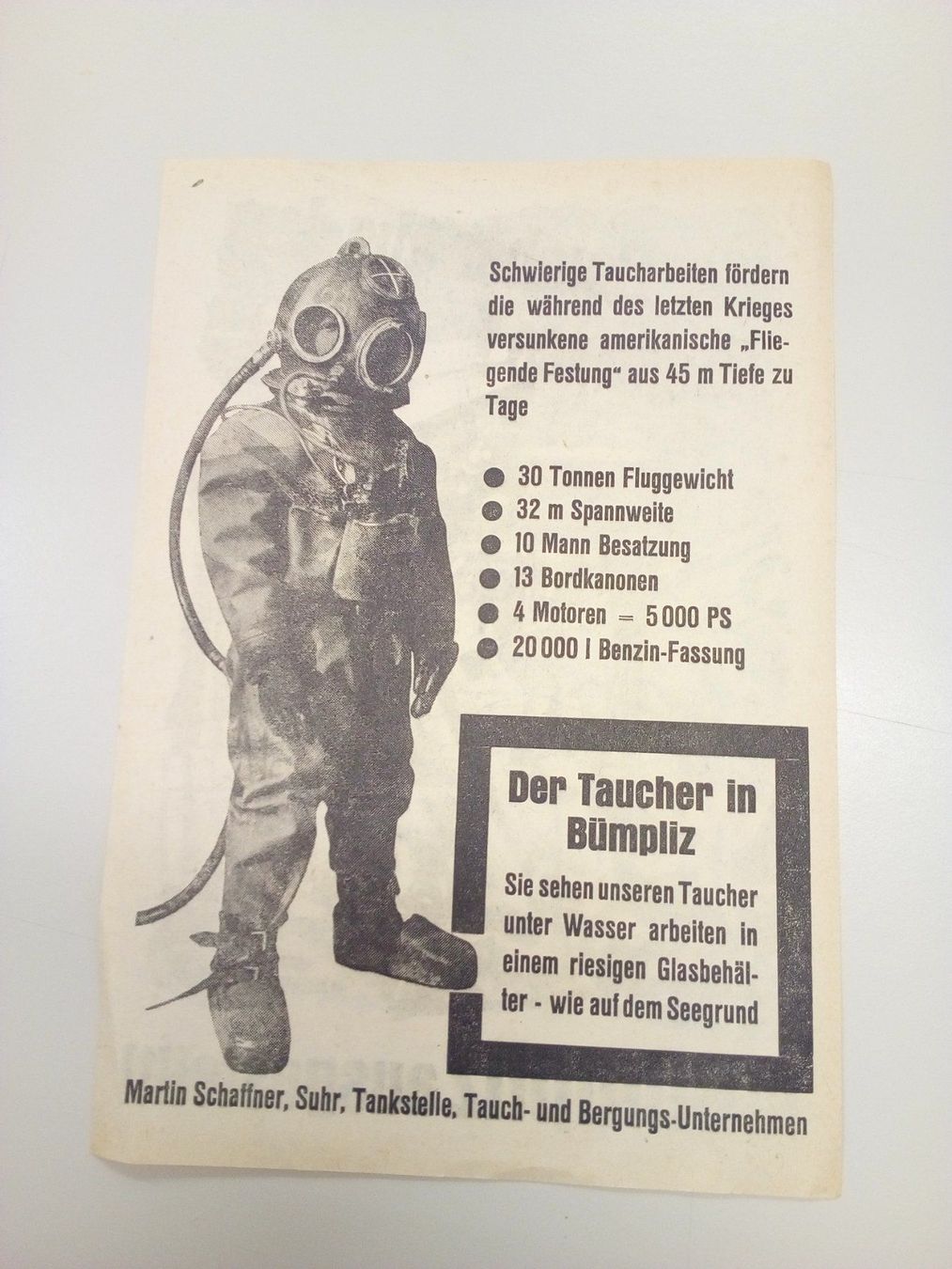 Documenti: Prospekte Bomber B-17 Zugersee – Usato da Neuenkirch venduto da bf-109 4