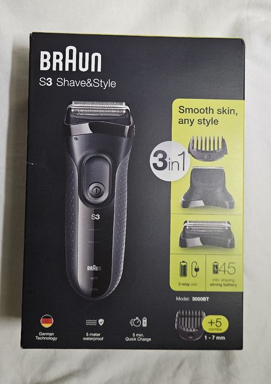 Braun Rasierer S3 Shave&Style 3in1 3000BT Neu (Neu und originalverpackt ...