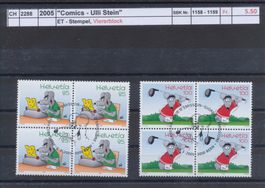 2005 "Comics - Ulli Stein" - Viererblock, ET - Stempel