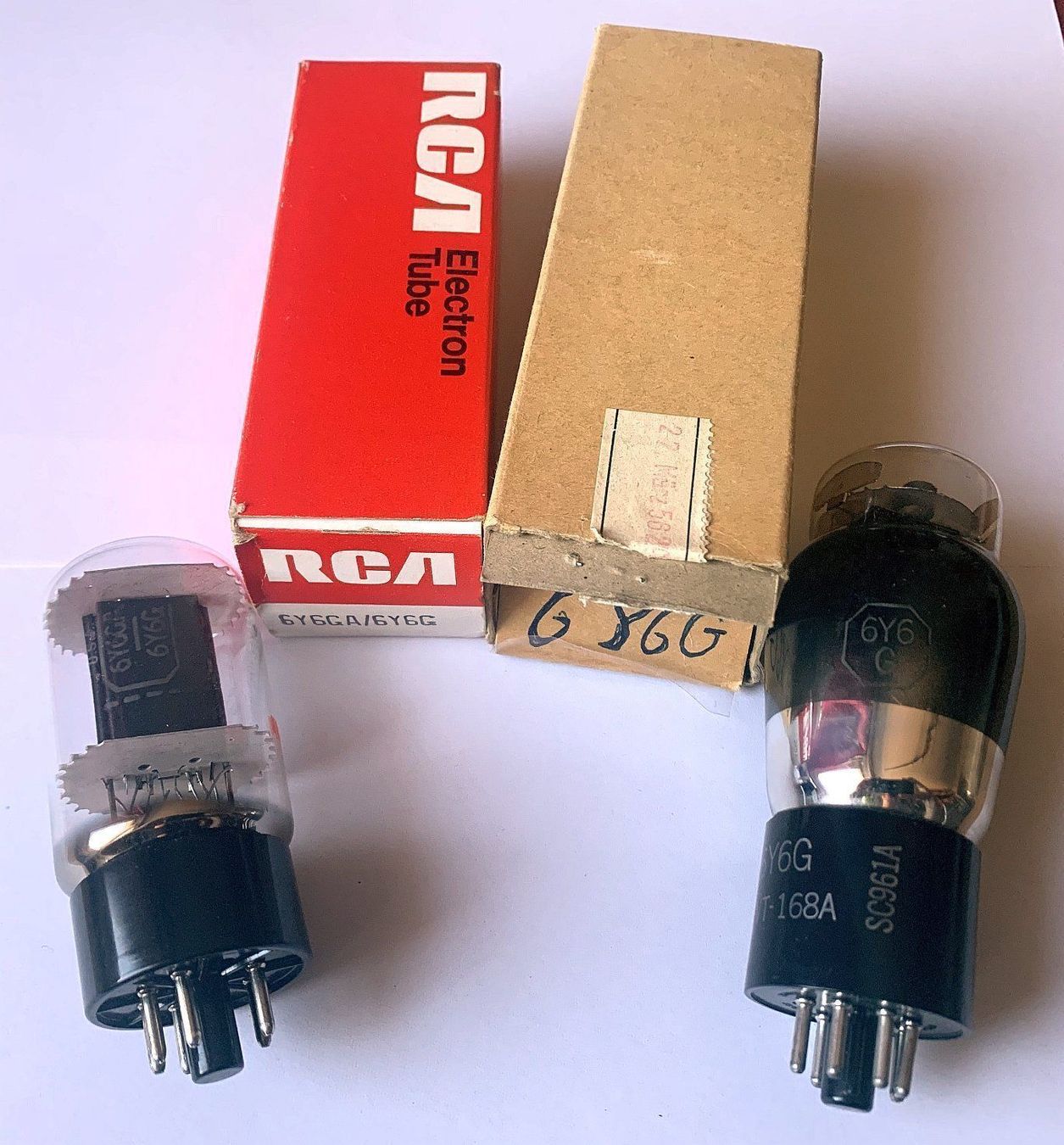 Elektronikbauteile: 2 Röhren / Radioröhren 6Y6GA & 6Y6G (Endstufe),RCA & KEN-RAD – Neu (gemäss Beschreibung) aus Biel/Bienne von Oldradio