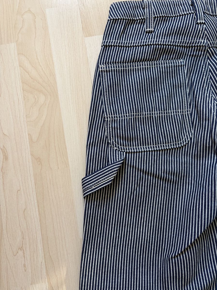 Dickies Pantaloni: Pantalon Dickies Carpenter rayé bleu/blanc - Taille 27 – Usato da Biel/Bienne venduto da lisalrh 4