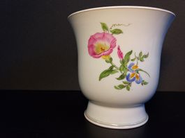 Meissen Porzellan Blumenvase Handbemalt - Vase Blumenmalerei