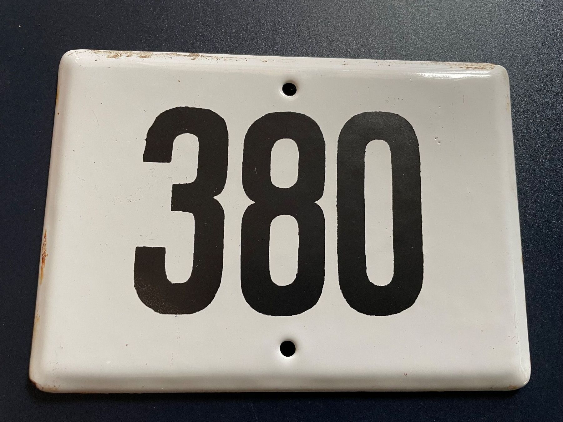 Schilder: hausnummer 380 /antik/nummernschild – Gebraucht aus Volketswil von rubin74