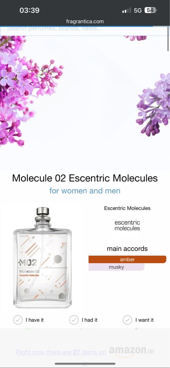 Profumi & Eau de Toilette: Escentric Molecules Molecule 02,,2 ml – Usato da Sursee venduto da nri_g5z8 1
