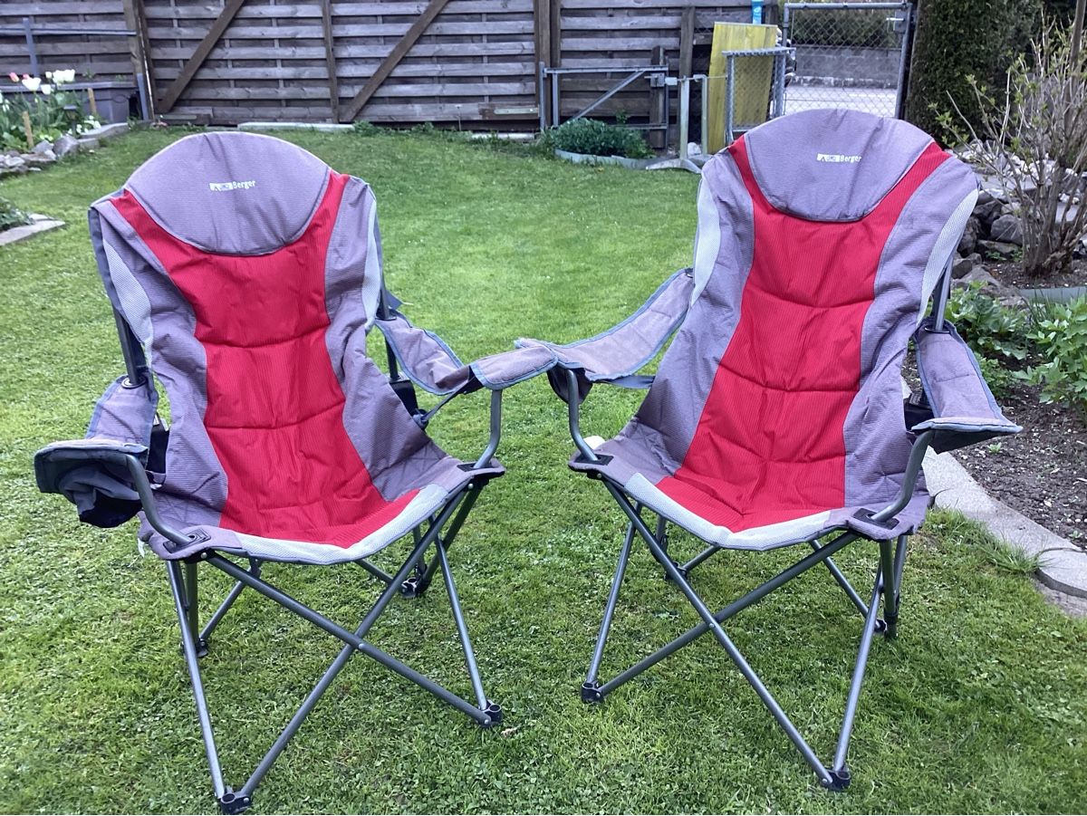 Chaises: 2 Campingstühle Berger – Neuf (Voir description) à Herisau par Balou54