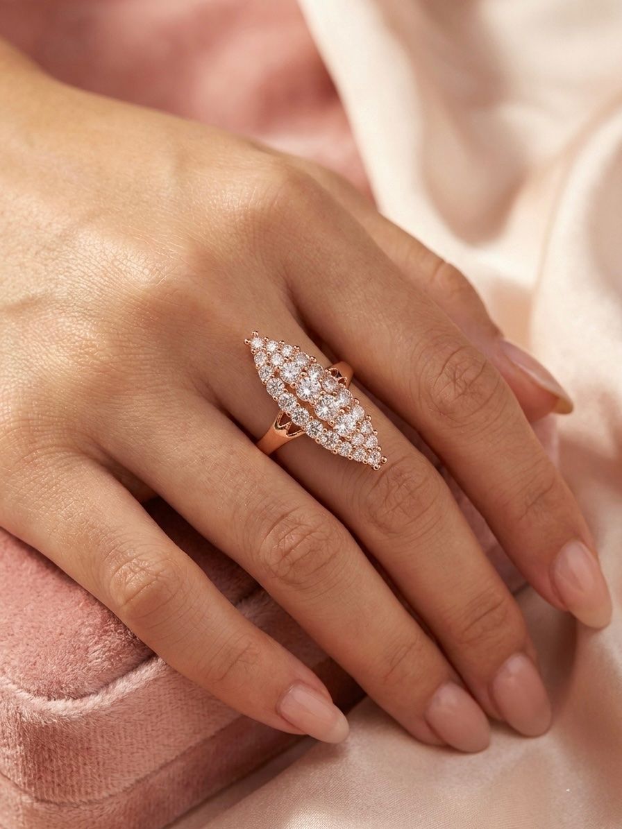 Anelli: Bague Marquise – Nuovo e nell'imballaggio originale da St-Maurice venduto da Sandrinette123 1