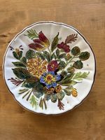 Wandteller Keramik handbemalt Blumen 7/21 21cm