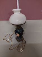Vintage Lampe mit Blumenmuster, funktioniert einwandfrei!