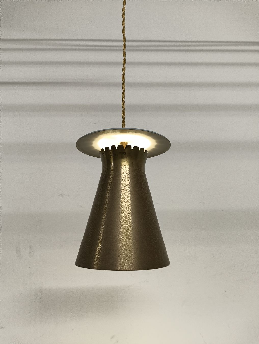 Lampadari & plafoniere: 50er Jahre Messing Deckenlampe Dr – Usato da Zürich venduto da BK8000 1