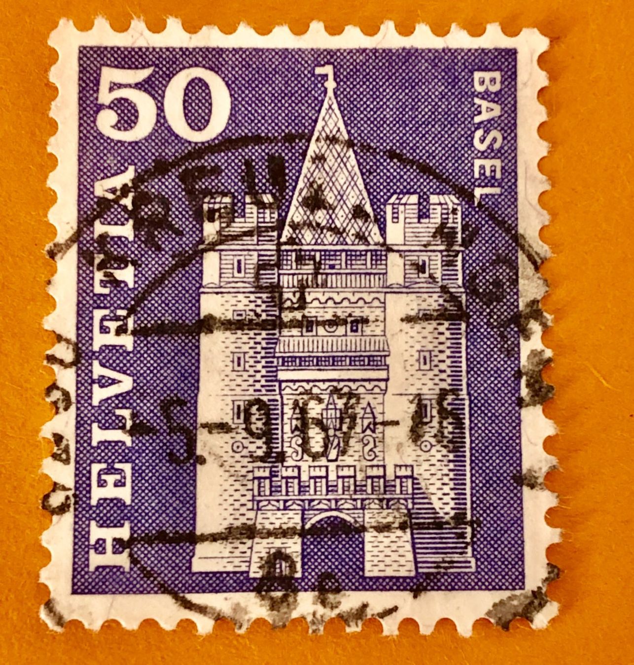 Alle Briefmarken: Nr.363 Spalentor,Basel Postgeschichtliche Motive  – Gebraucht aus Aarau von Billa007