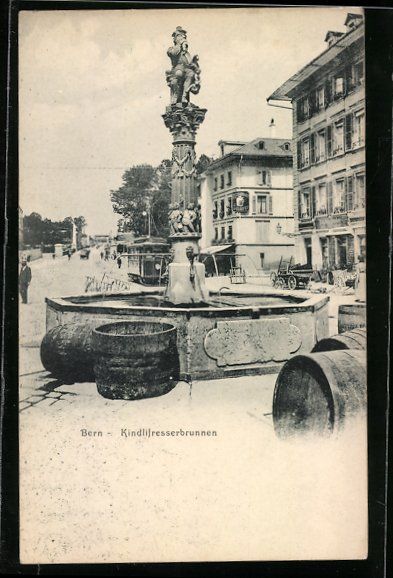 Cartoline postali: AK Bern, Kindlifresserbrunnen – Usato da Berlin venduto da bartko-reher