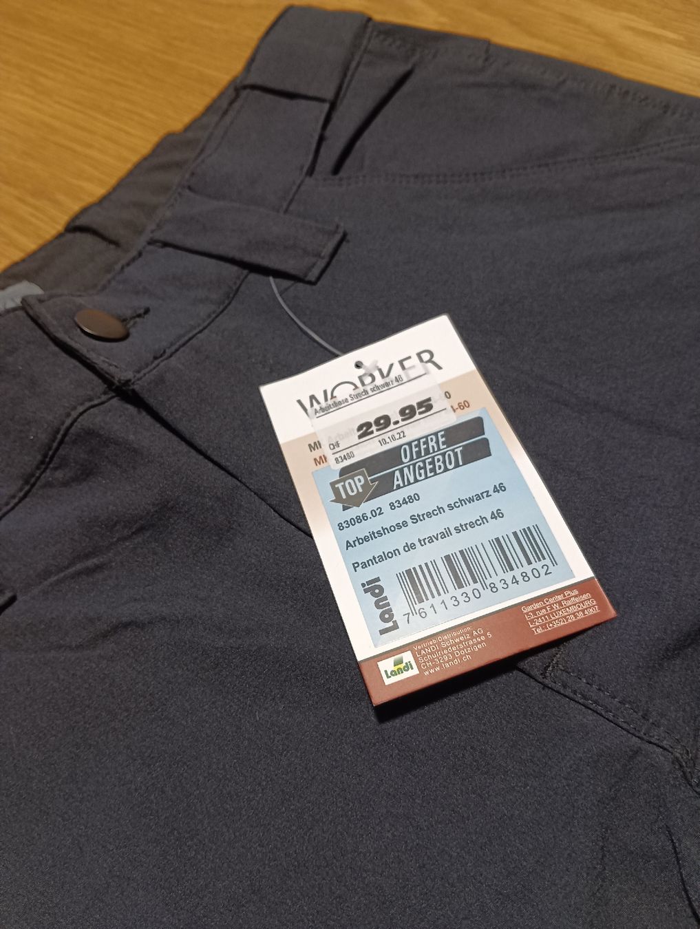 Pantaloni: Arbeitshose Strech schwarz Gr. 46 NEU – Nuovo e nell'imballaggio originale da Densbüren venduto da H-76 4