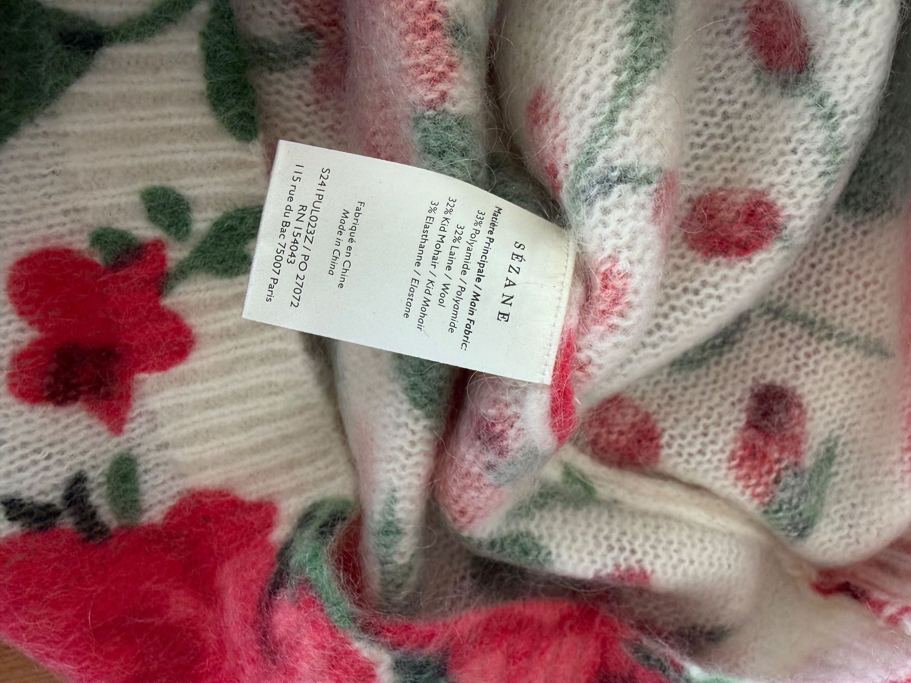 Sezane Pullover & Sweatshirts: Pullover Rosenmuster von Sezane XXS – Gebraucht aus Oberwil-Lieli von Claudine_1988 4