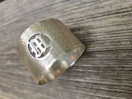 Metall: vintage Serviettenring, versilbert (Nr. 3)