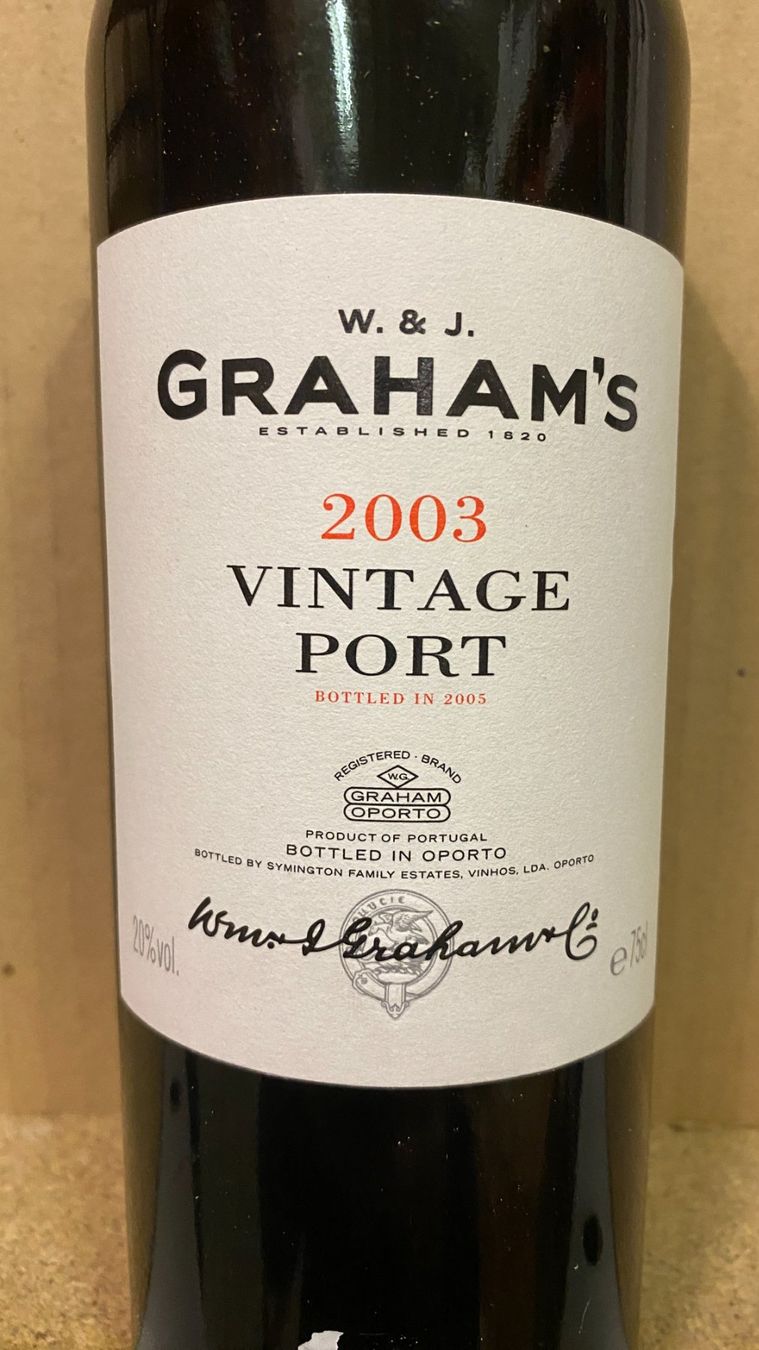 Wein: Graham's  Porto Vintage 2003 – Neu (gemäss Beschreibung) aus Cully von Forninho