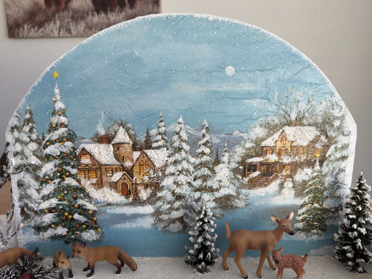 Tutte le decorazioni: Winterszene mit Schleichtieren, Handarbeit, – Nuovo (secondo la descrizione) da Sarmenstorf venduto da Nathaliie_21 3