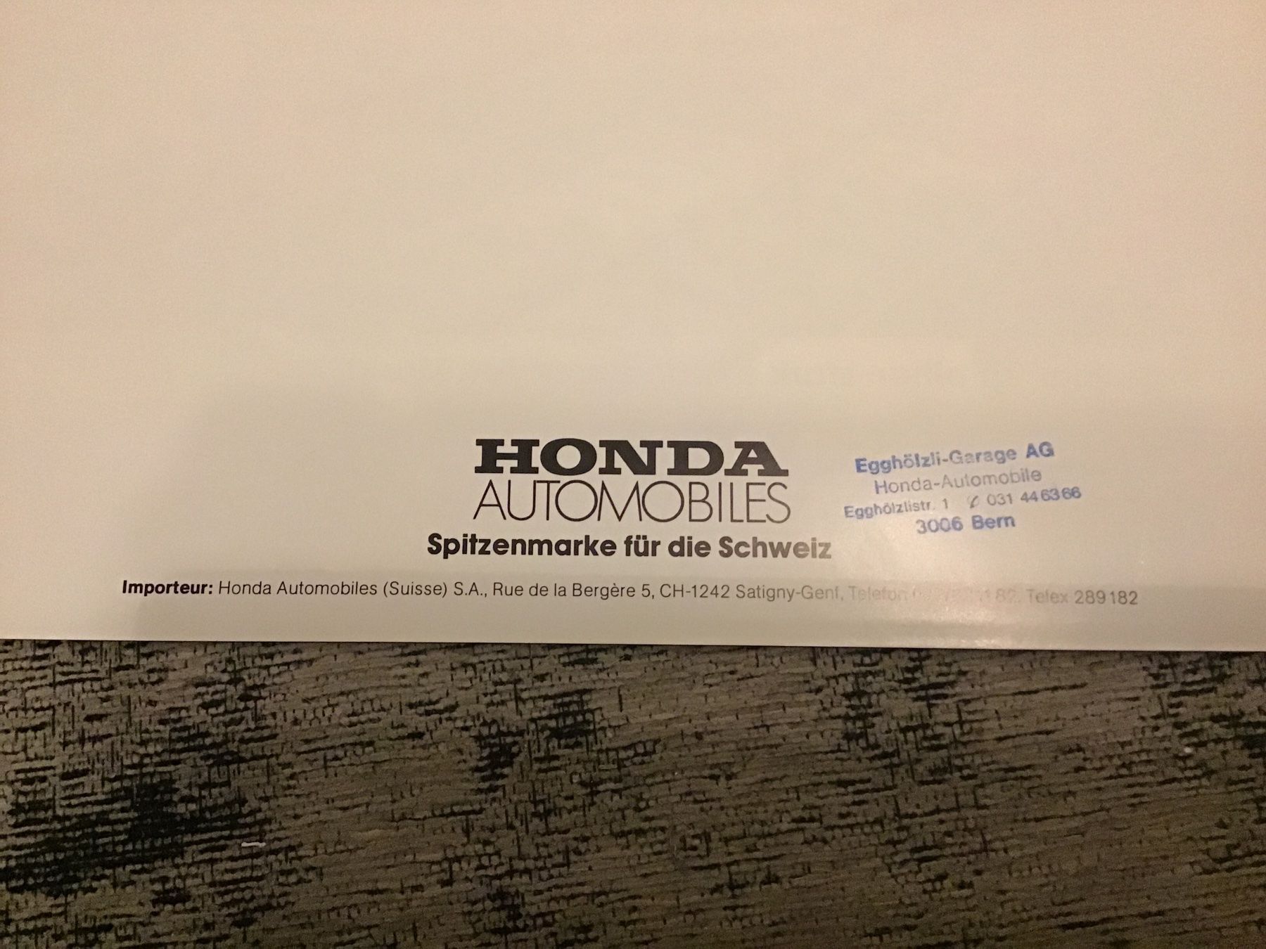 Honda Documenti: Honda Programm Verkaufsprospekt 1982 – Usato da Scherzingen venduto da Starseller62 9