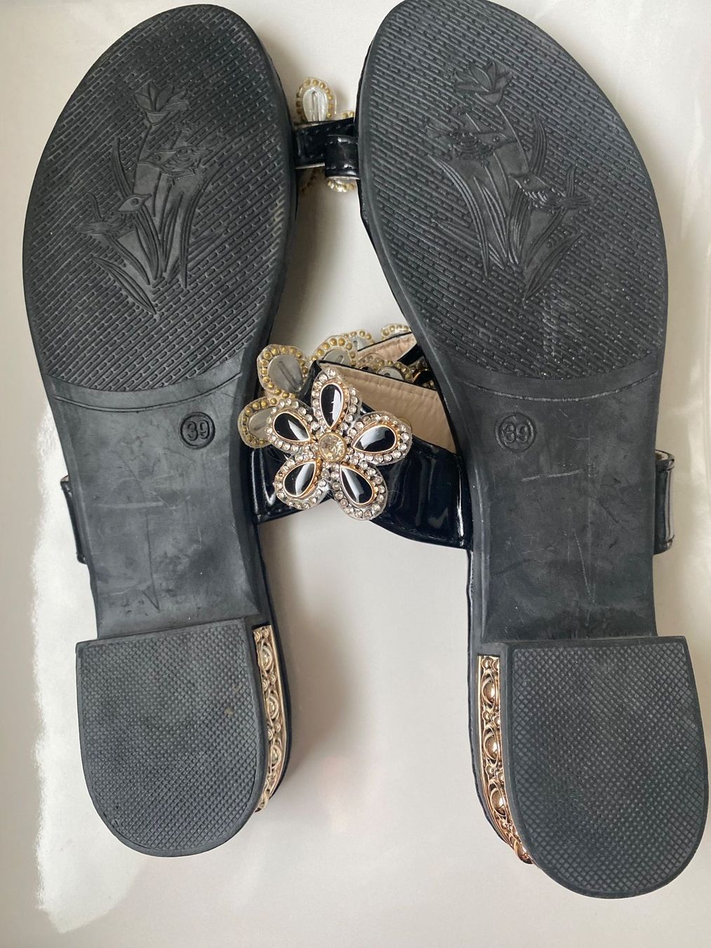 Damenschuhe: SUMMERTIME - stylische/edle Flip-Flops mit Décor, braun, 39 – Neu (gemäss Beschreibung) aus Winkel von ferrari2022 9