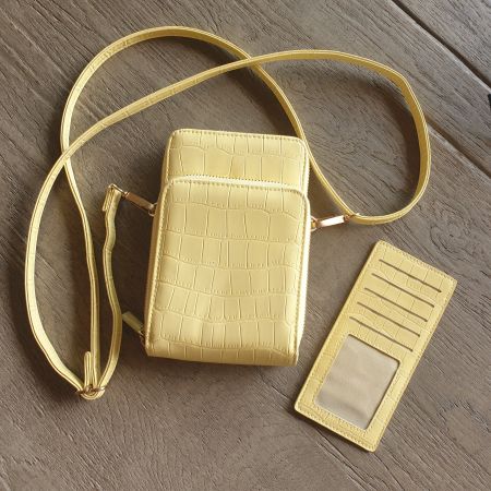 🐸 HANDYTASCHE TRENDFARBE 2026 BUTTERGELB UMHÄNGETASCHE ETUI