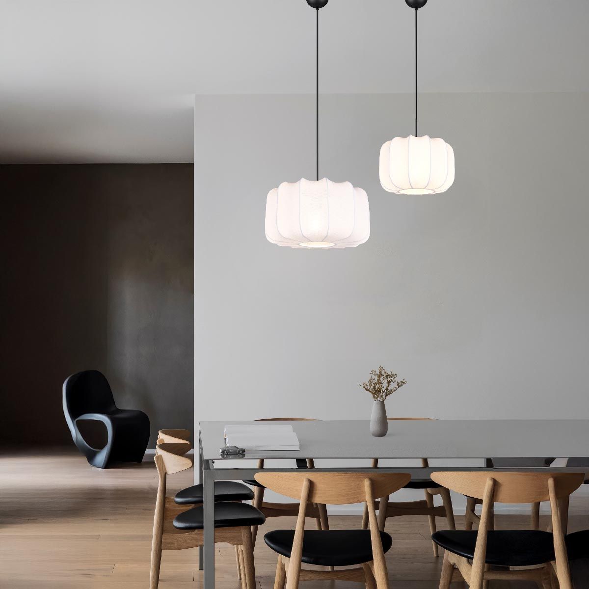 Kronleuchter & Deckenlampen: Pendelleuchte, Weiss, Stoff, 40 cm Ø – Neu (gemäss Beschreibung) aus Kreuzlingen von Smart-Light 5